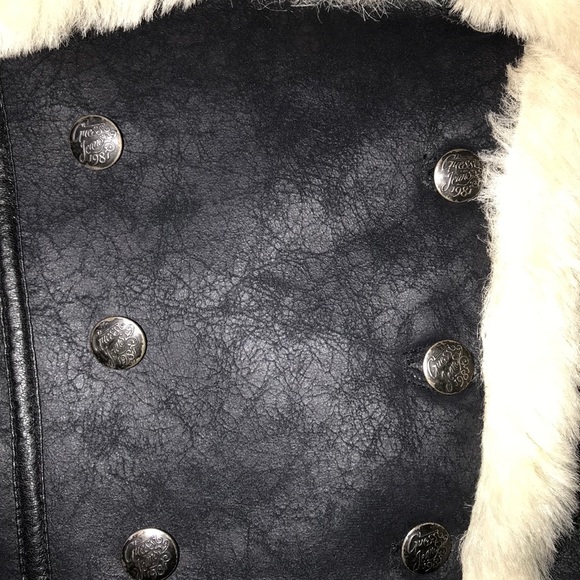 GUESS Double Breasted Faux Fur Lined Coat - Picture 4 of 10